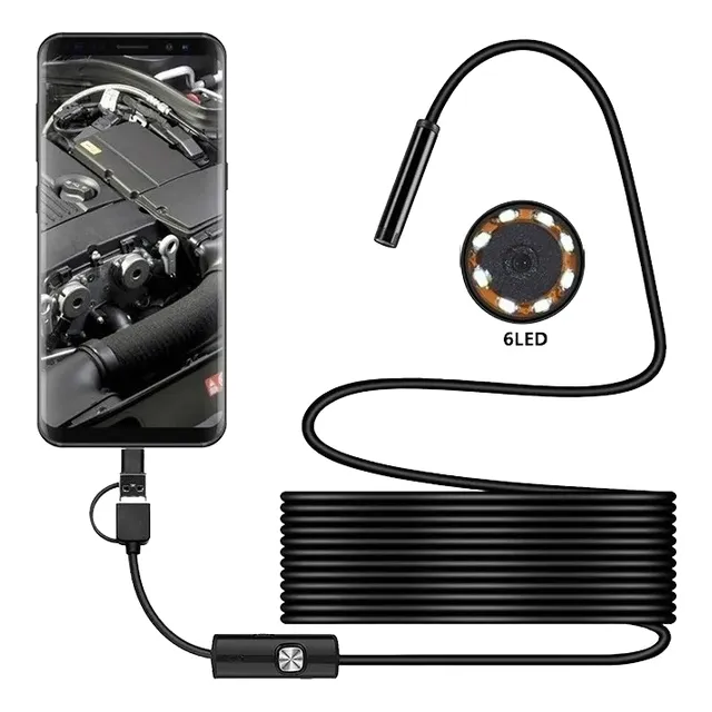 Camara Endoscopia De 5 Metros Para Android Y Pc Linterna