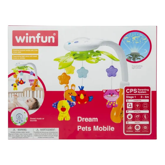 Movil Cunero Musical Proyector Para Bebe 0845 Marca Winfun