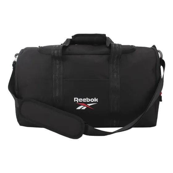 Bolso Reebok Deportivo Urbano Viaje Con Correa Desmontable Color Negro Lisa