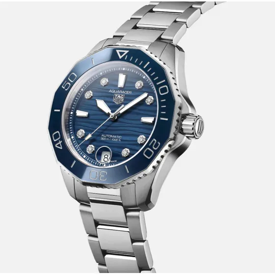 Relógio Tag Heuer Aquaracer 300 36mm Com Diamantes Original
