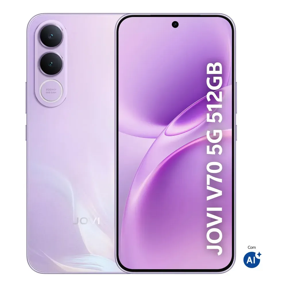 Smartphone JOVI V70 5G Câmera 200MP 512 GB de Memória 16 GB RAM (8 GB + 8 GB RAM expansível)...