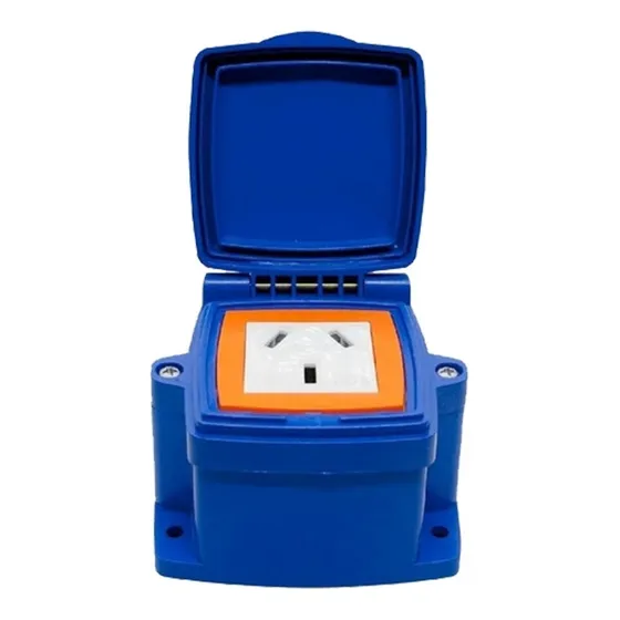 Toma De 20 Amp Capsulado Caja Para Exterior Intemperie Azul
