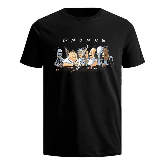 Playera Simpson Futurama Rick And Morty Friends Bojack Robot