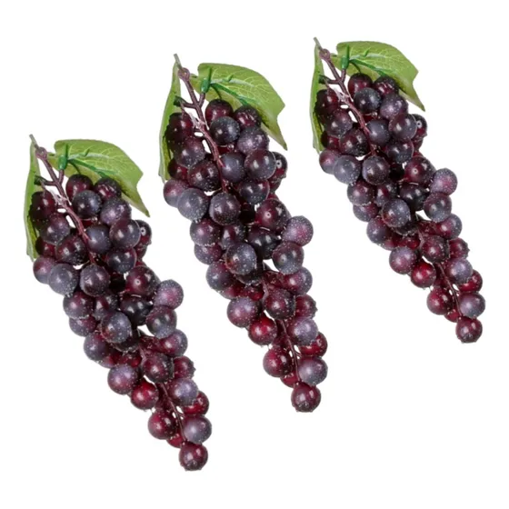 3 Racimos Uvas Artificiales Fruta