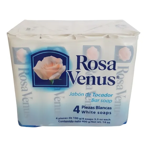 Pack Jabón (barra) Rosa Venus 4x100g Blanco