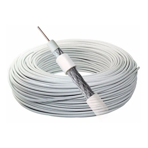 Cabo Coaxial Rg59 Ts 100 Metros Branco