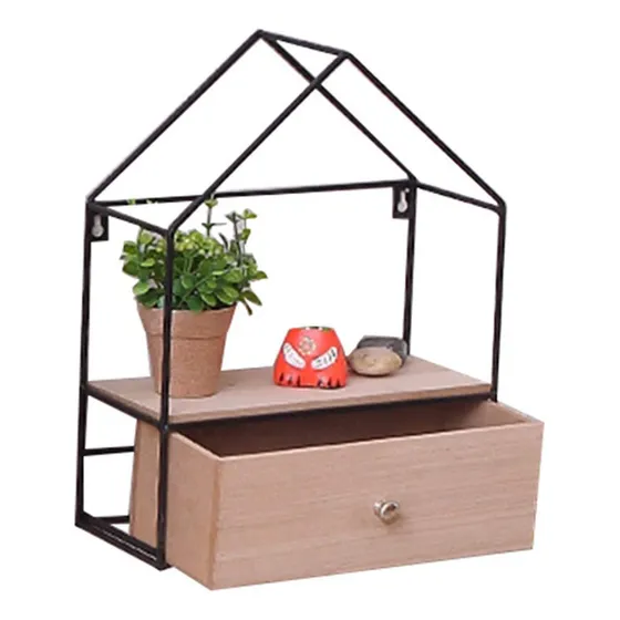 Estante Estilo Retro Flotante Almacenamiento Decorativo Casa