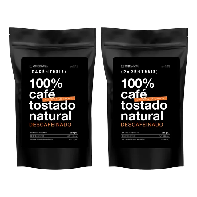 Café Descafeinado Molido Tostado Paréntesis 500g