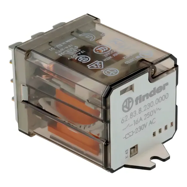 Relé de alimentación Faston 250 230 Vac reversible de 3 potencias con solapa