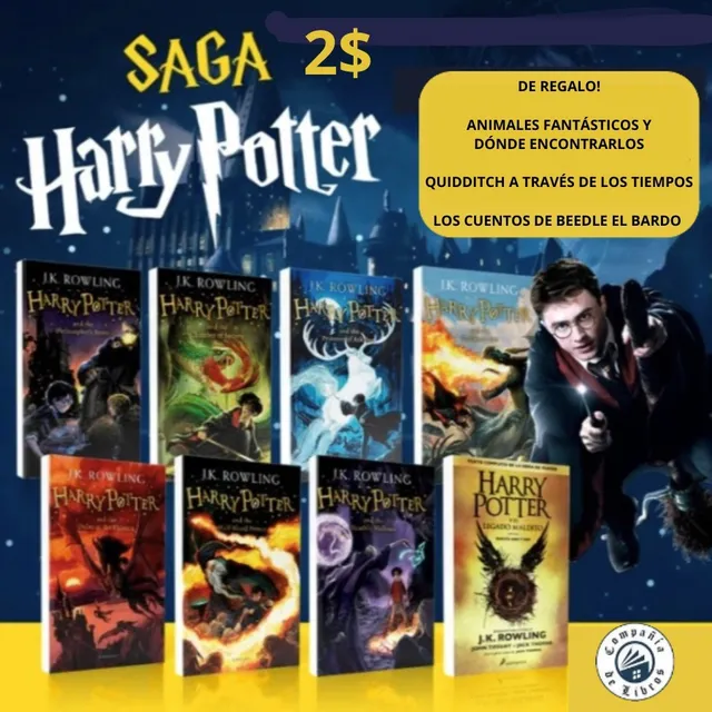 Saga Completa Harry Potter (pdf) Y Libros Extras De Regalo!