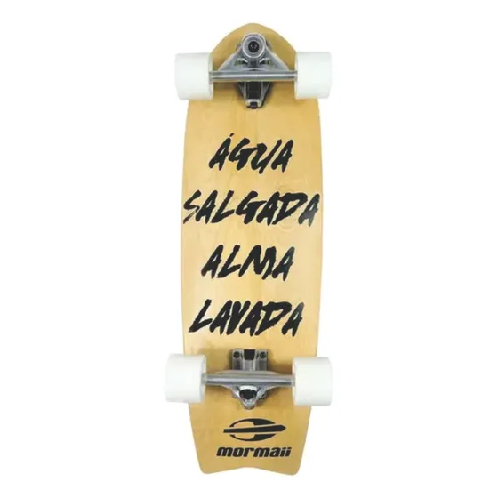 Skate Mormaii Simulador De Surf Agua Salgada Alma Lavada Rodas Branco