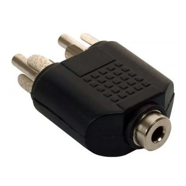 Convertdor Adaptador De Un Jack Estéreo 3.5 A Dos Plug Rca 