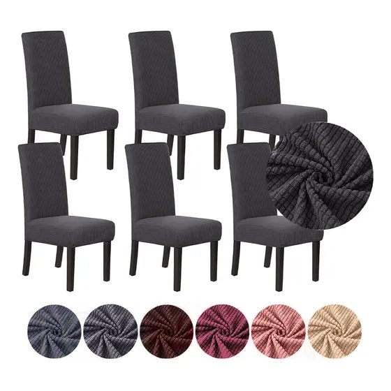 6pz Funda Silla Elástica Cubre Asiento Protectora Comedor