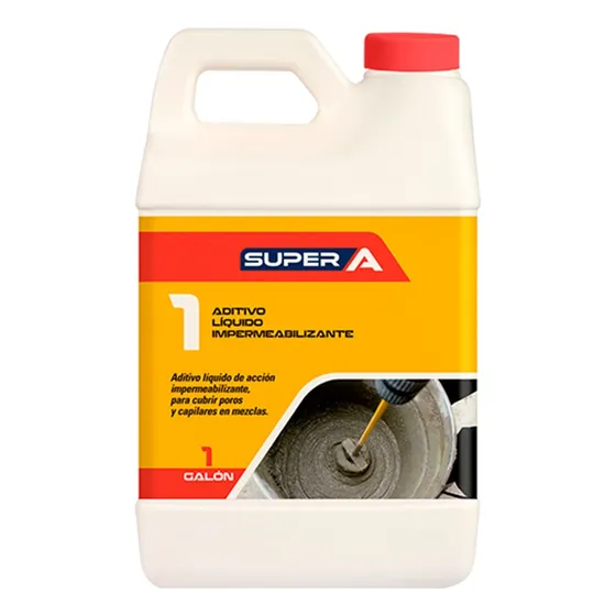 Aditivo Impermeabilizante Liquido Super A Galón P/mortero
