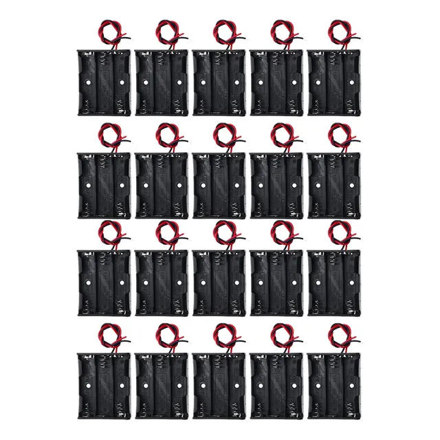 Kit 20 Portapilas Para 3 Baterias Aa Con Cable Arduino 