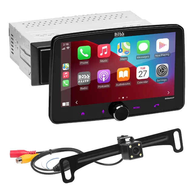 Multimídia Boss 8'' Android Auto E Apple Carplay + Câmera Ré