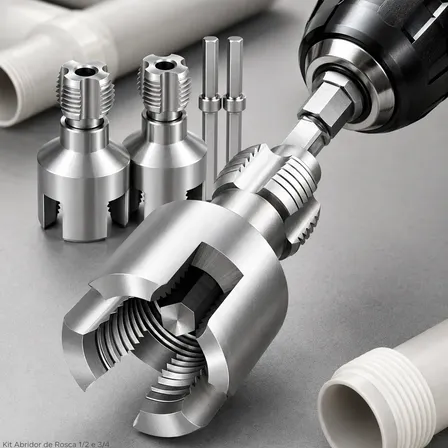 Kit Abridor Rosca Macho Cossinete Interno Externo 1/2 3/4