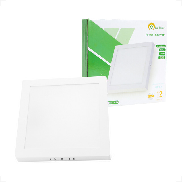Painel 12w Led Plafon Sobrepor Quadrado 17x17 Branco Neutro Painel 12w Led Plafon Sobrepor Quadrado 17x17 Branco Neutro