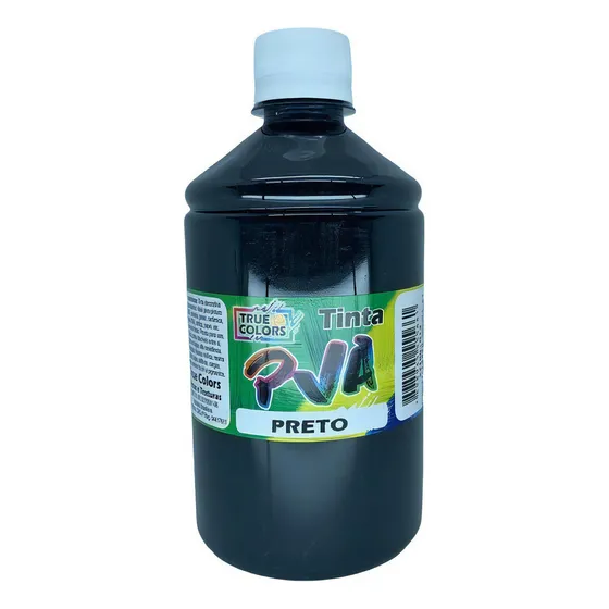 Tinta Pva Fosco 500ml Preto True E Colors