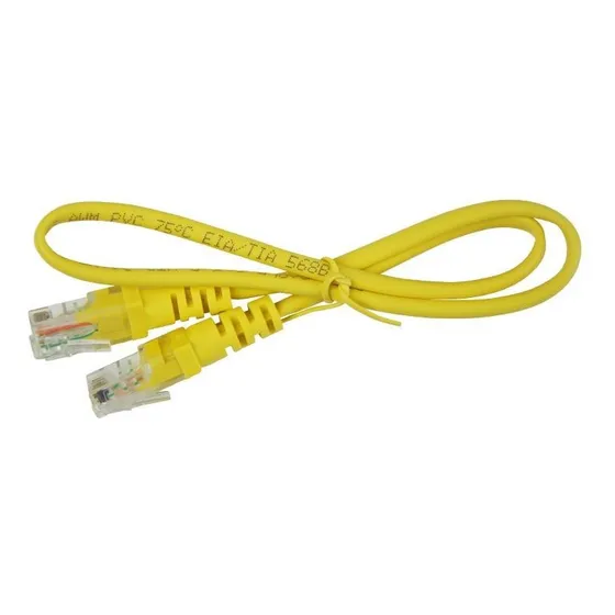 Kit 10 Un. Cabo Rede Cat5e Conector Rj45 - 1 M Amarelo