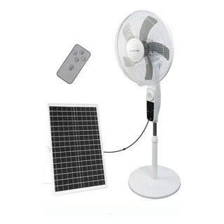 Ventilador Pedestal Piso Pared 5 Aspas 16 Pulgadas Luz Solar Ventilador Pedestal Piso Pared 5 Aspas 16 Pulgadas Luz Solar