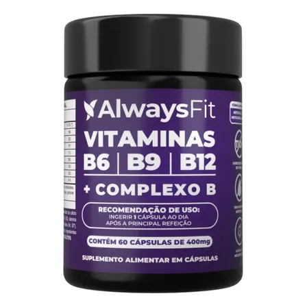 Foto de Complexo B Alwaysfit | Metilfolato + Metilcobalamina + Vitaminas do Complexo B | 60 Cápsulas