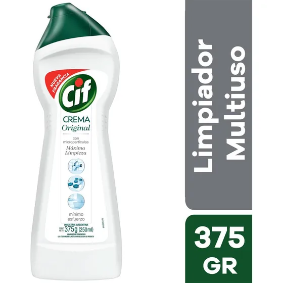 Limpiador Cremoso Multiuso Original Cif 375 G - 250 Ml