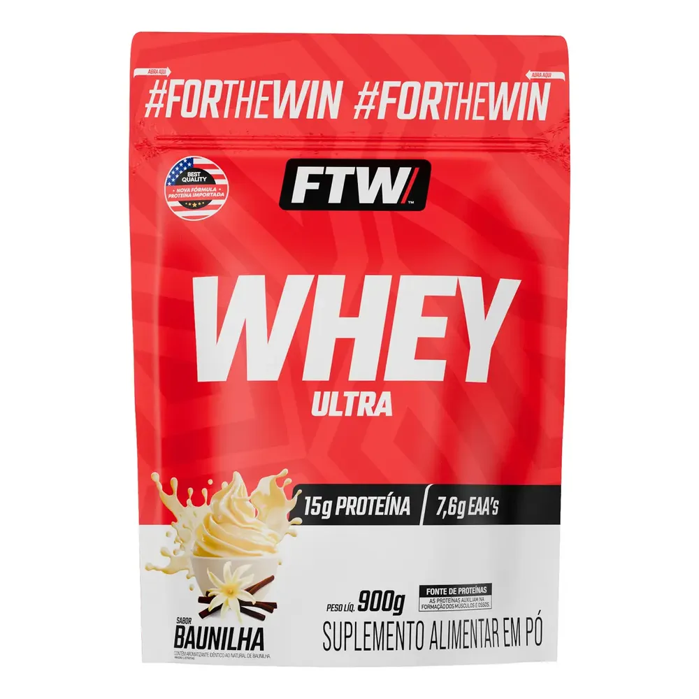 Whey Protein Ultra Refil 900g Sabor Baunilha FTW