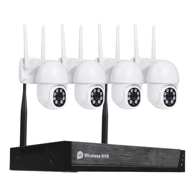 Kit Nvr Wifi Tuya Smart 4 Camaras Ptz Audio 