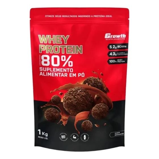 Whey Protein 80% Concentrado 1kg - Growth Supplements 