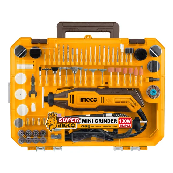 Mini Rectificadora 130w + 252 Accesorios Ingco Mg133281