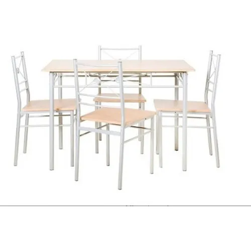 Comedor Rectangular Con 4 Sillas Modelo JX-18A210 Color Café claro Home Collection