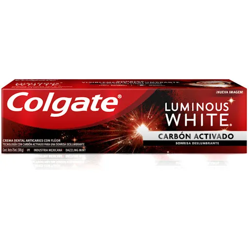 Crema Dental Colgate Blanqueadora Luminous White Carbón 75ml