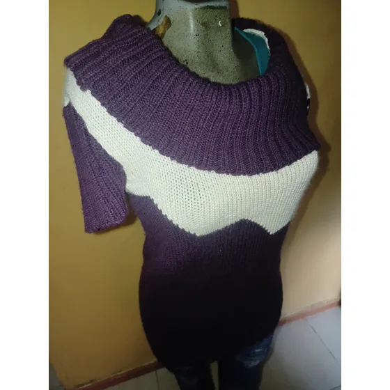 Elegante Jersey Largo De Vestir De Dama Tejido Talla Única.