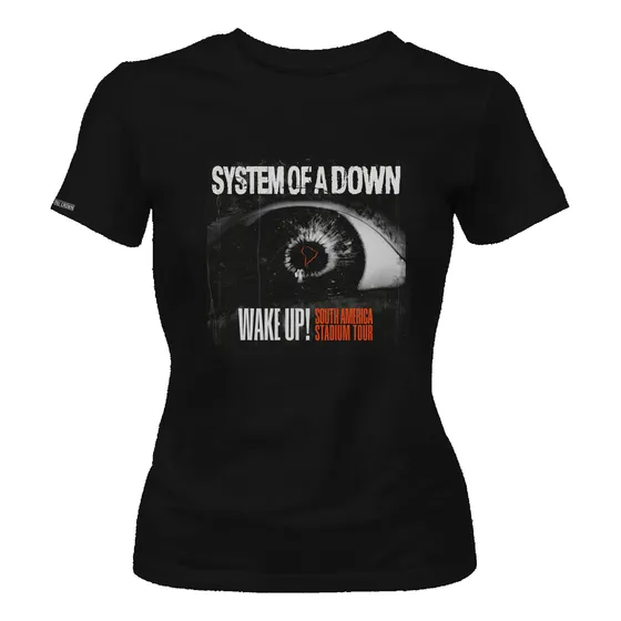 Camiseta Dama Mujer Tc23 System Of A Down Wake Up Tour Dbo