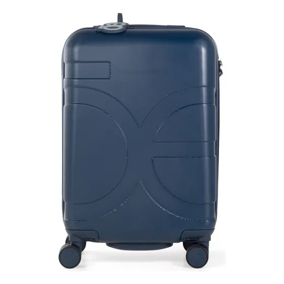 Maleta Chica Cloe 20 PLG Rígida Cabina Cuatro Ruedas Dobles Color Azul