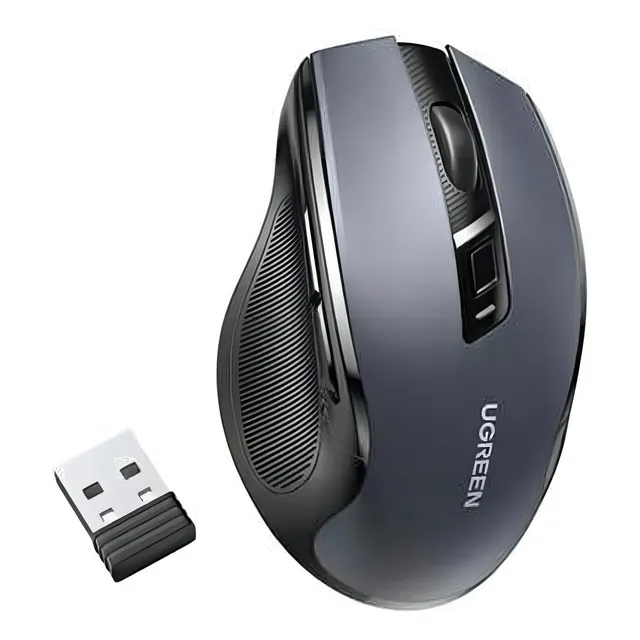 Mouse Ugreen Inalambrico Usb Business Ergonomico - 4000 Dpi 2.4ghz Silencio Negro - Mu006-15063