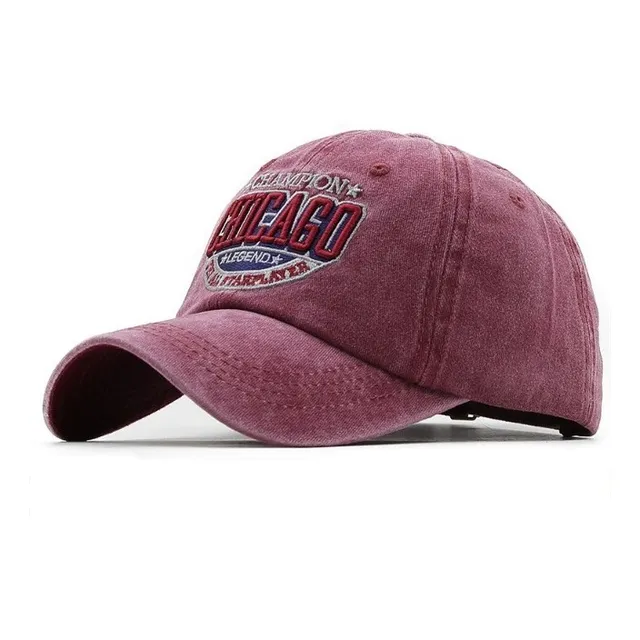 Gorro Béisbol Unisex, Algodón, Bordado Chicago, Importado