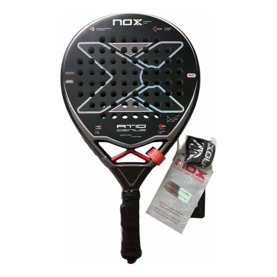 Paleta Padel Nox AT10 Genius 18K 2023 Carbono Color Negro