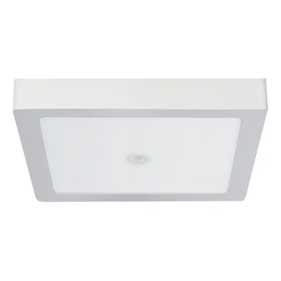Aplique Plafon Led Con Sensor De Movimiento 18w Luz Neutra Estructura Blanco
