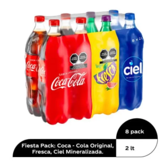Refresco Coca Cola Fiesta Surtidos 2l (8piezas)