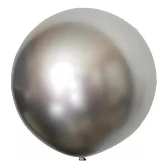 Globo Piñata Cromada 18 Pulgadas 70 Cm De Diametro Pack X 2