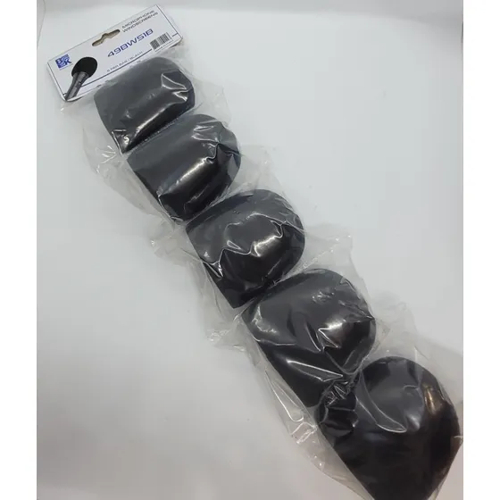 Protector De Microfono Negro Paq 5 Piezas 49bws1b
