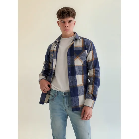 Camisa Sobrecamisa De Cuadros Leñadora Hombre