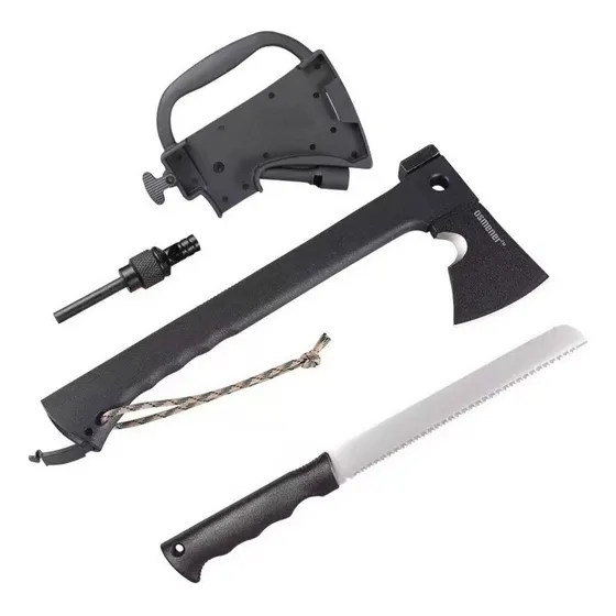 Hacha Táctica Con Cuchillo Sierra Para Camping Osmener