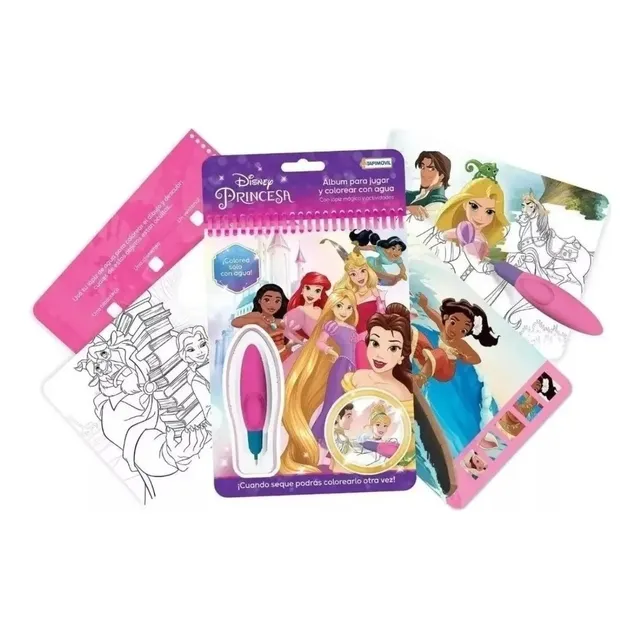 Agua Wow Album Para Colorear Con Agua De Dsn Princesas 00709