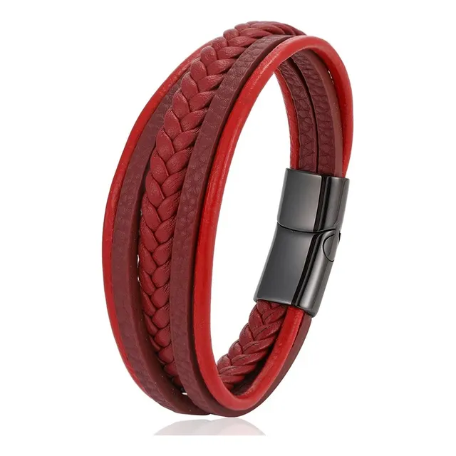 Pulsera De Cuero Genuino Para Hombre Modelo Bs57 Tienda