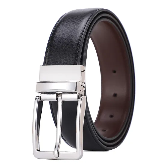 Cinto Masculino Kartmen Casual Dupla Face Fivela Ajustável Metal Cor Preto Tamanho Único