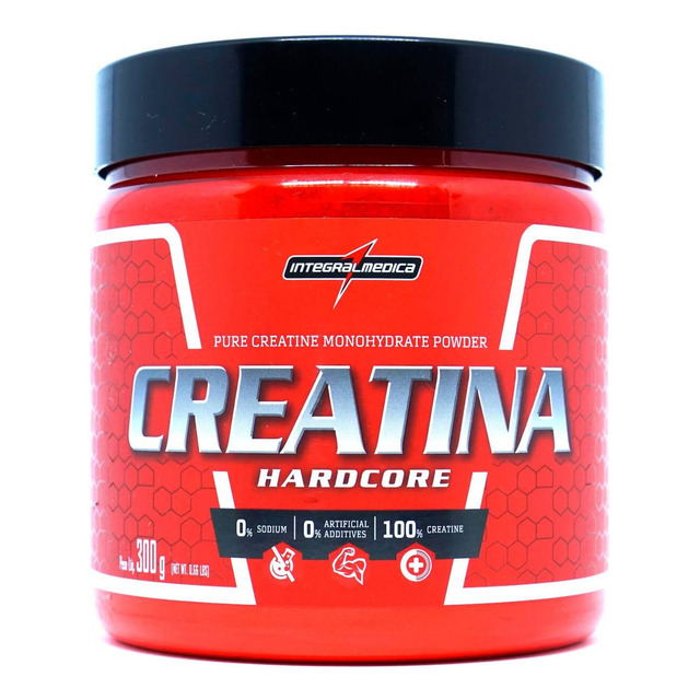 Creatina Hardcore Em Pó 100% Pura Integralmedica Sem Sabor 300g Creatina Hardcore Em Pó 100% Pura Integralmedica Sem Sabor 300g