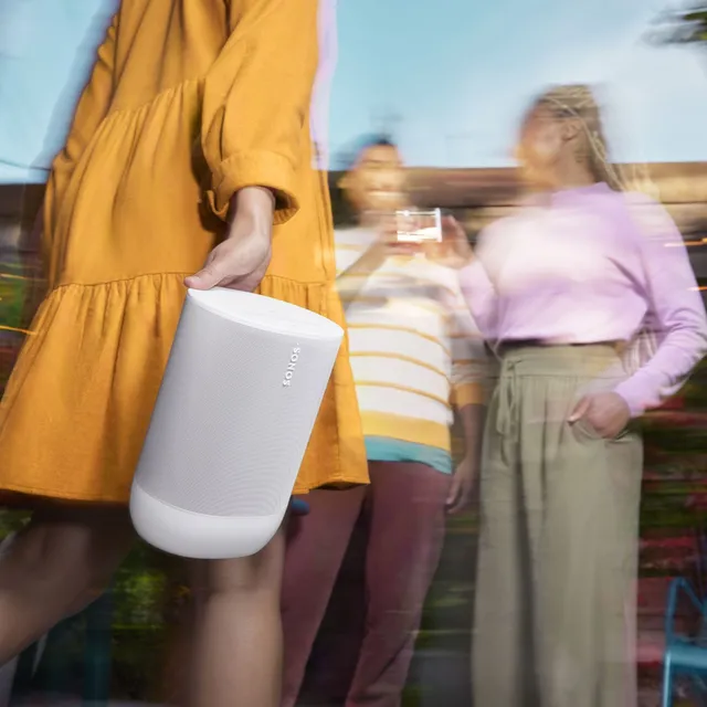 Bocina Sonos MOVE 2 portátil con bluetooth y wifi waterproof blanca 127V